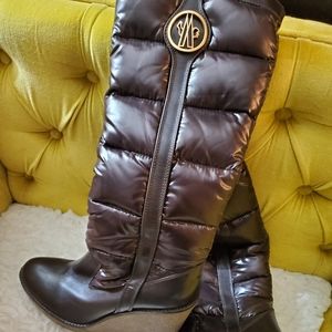 SOLD-Moncler Nylon Knee-High Boots